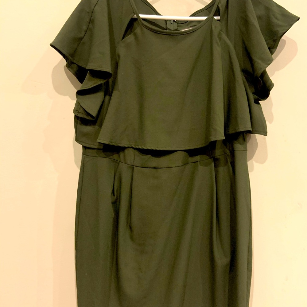 Green cocktail dress
